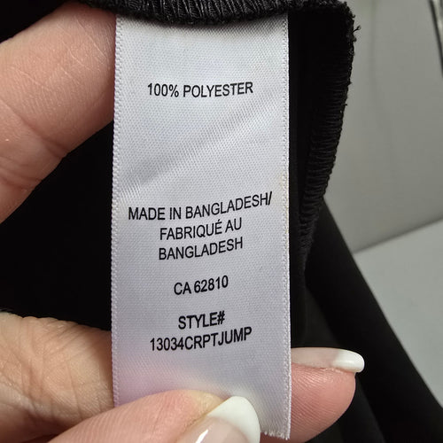 Ricki's Black Satin Trimmed Jumpsuit Size 12