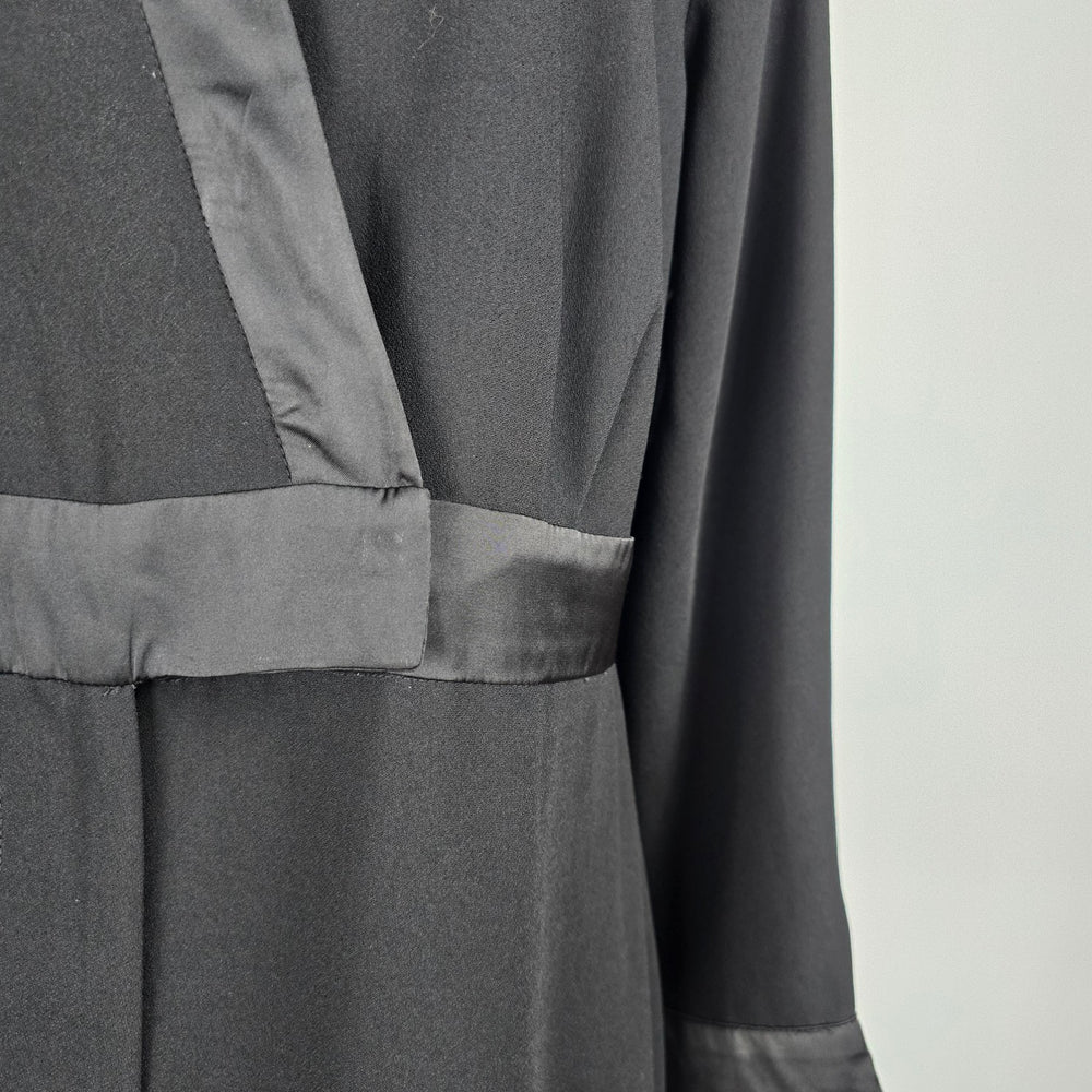 Ricki's Black Satin Trimmed Jumpsuit Size 12