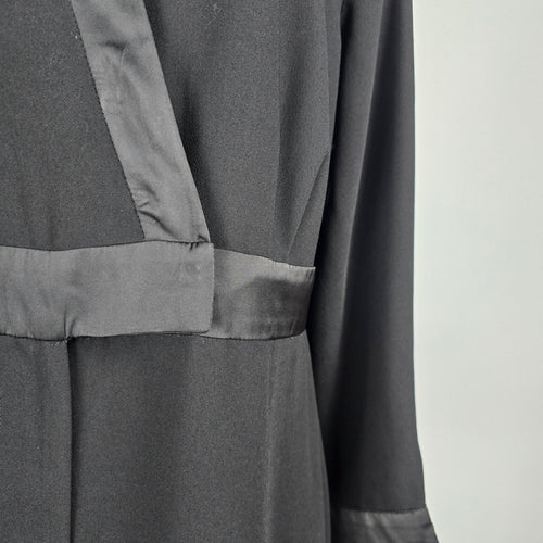 Ricki's Black Satin Trimmed Jumpsuit Size 12
