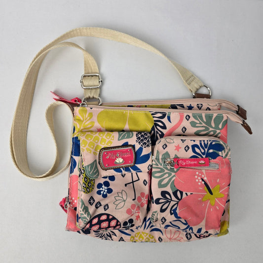 Lily Bloom Pink & Yellow Floral Crossbody Purse