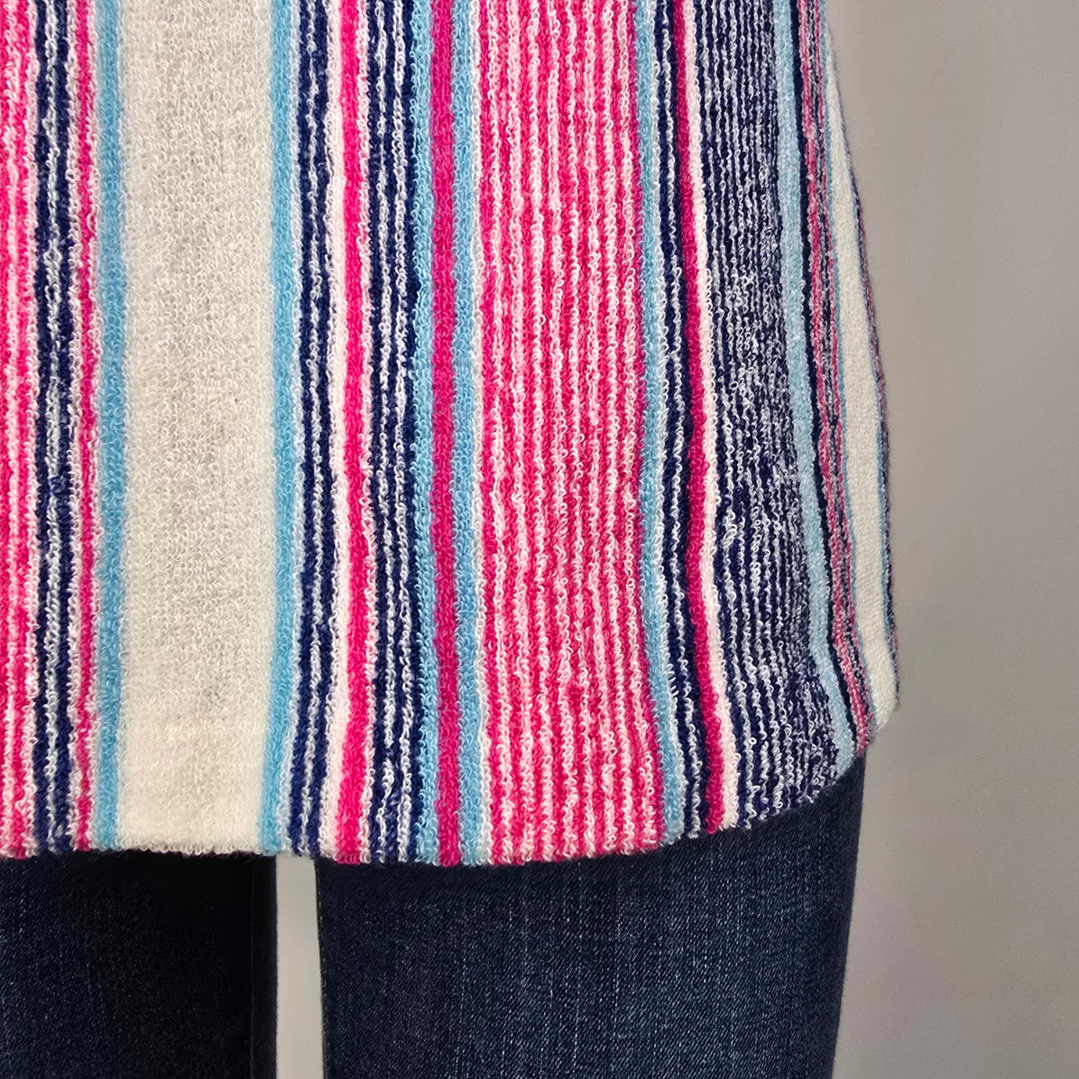 Vintage Pink Stripped Knit Sleeveless Top Size L/XL