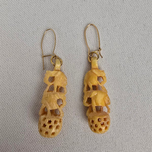 Vintage Carved Elephant Earrings