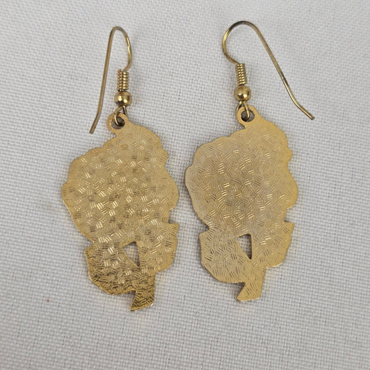 Vintage Blue Flower Enamel Drop Earrings