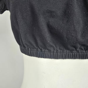 Wilfred Black Cotton Cropped Top Size S