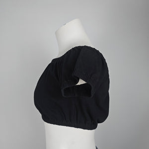 Wilfred Black Cotton Cropped Top Size S