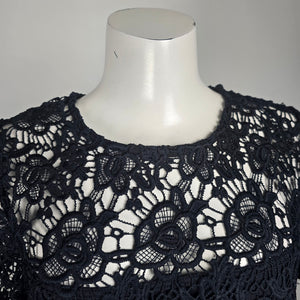 Nanette Lepore Black Lace Top Size M