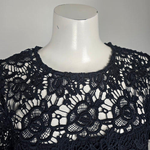 Nanette Lepore Black Lace Top Size M