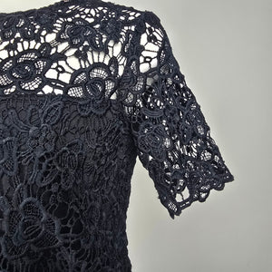 Nanette Lepore Black Lace Top Size M