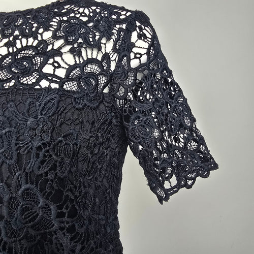 Nanette Lepore Black Lace Top Size M