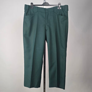 Vintage Green Wool Cropped Straight Leg Pants Size 40