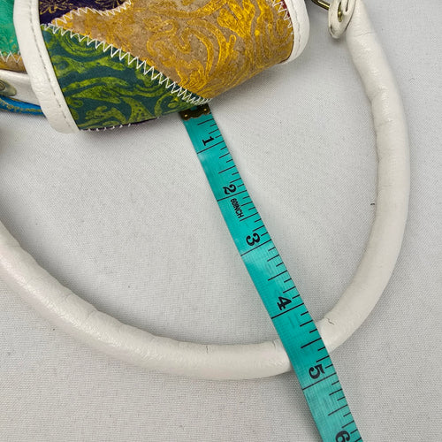 Vintage Suede & Leather Patchwork Top Handle Purse