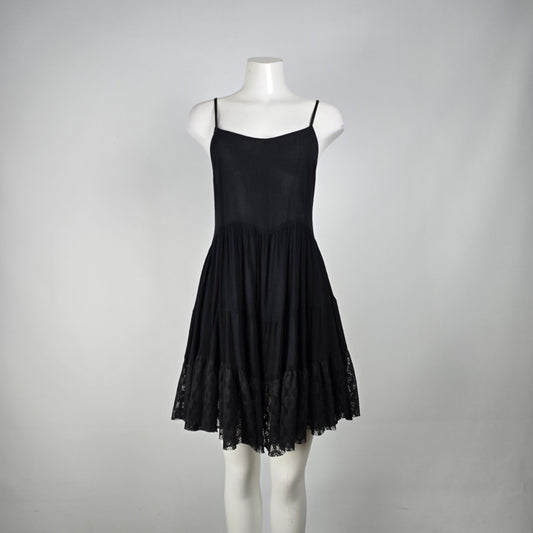 Umgee Black Lace Detail Mini Dress Size S