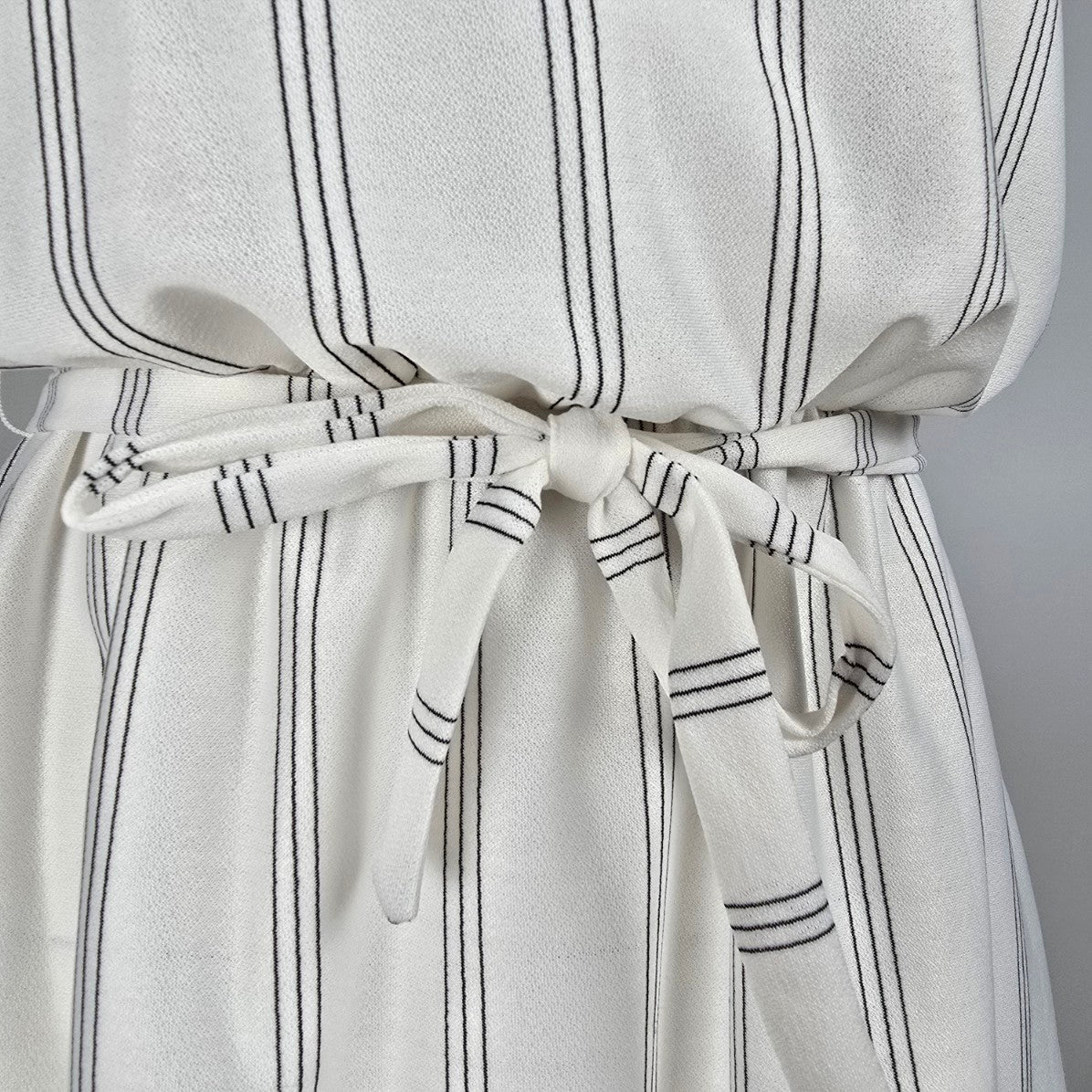 Vintage Koppy Katt White Stripped Fit & Flare Dress Size M/L