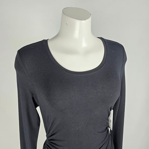 Dex Black Ruched Mini Dress Size S