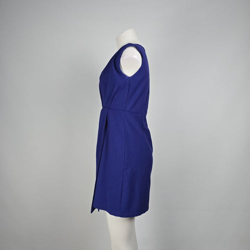 Angeleye London Blue Draped Sheath Dress Size S