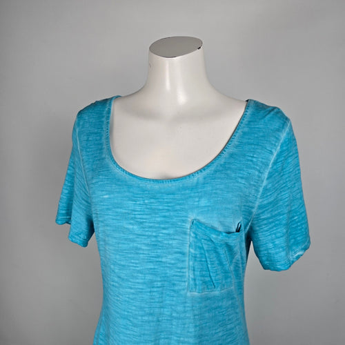 Chico's Aqua Blue Cotton Maxi Dress Size M
