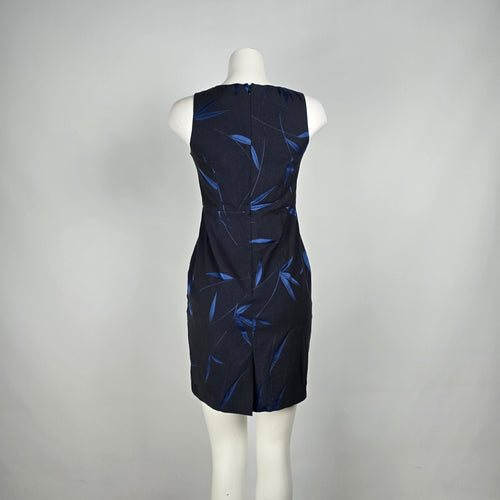 Ann Taylor Petite Black Tropical Print Mini Dress Size 0