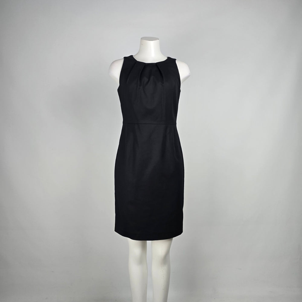 Tahari Black Cotton Sheath Mini Dress Size 6