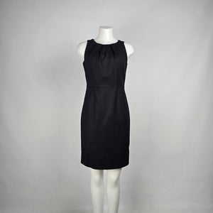 Tahari Black Cotton Sheath Mini Dress Size 6