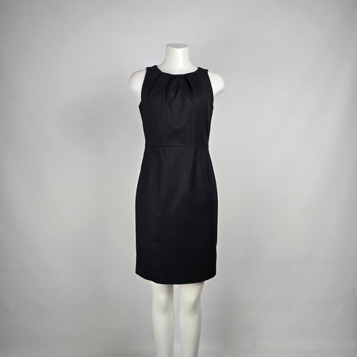 Tahari Black Cotton Sheath Mini Dress Size 6