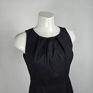 Tahari Black Cotton Sheath Mini Dress Size 6