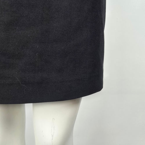 Tahari Black Cotton Sheath Mini Dress Size 6