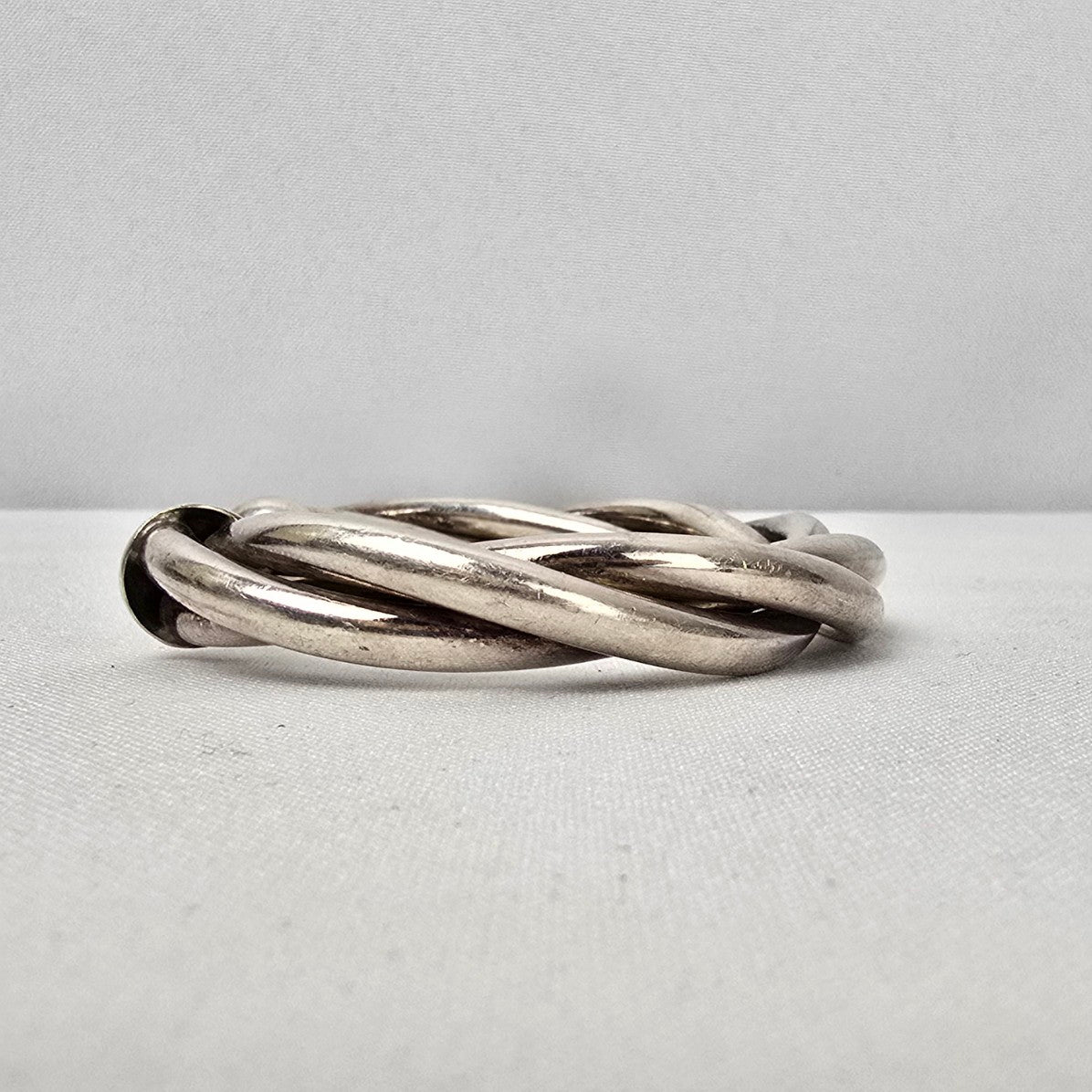925 Sterling Silver Twisted Heavy Cuff Bracelet