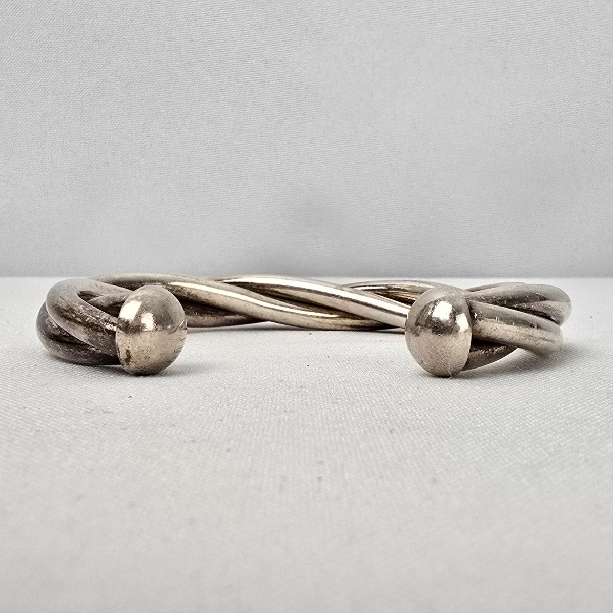 925 Sterling Silver Twisted Heavy Cuff Bracelet