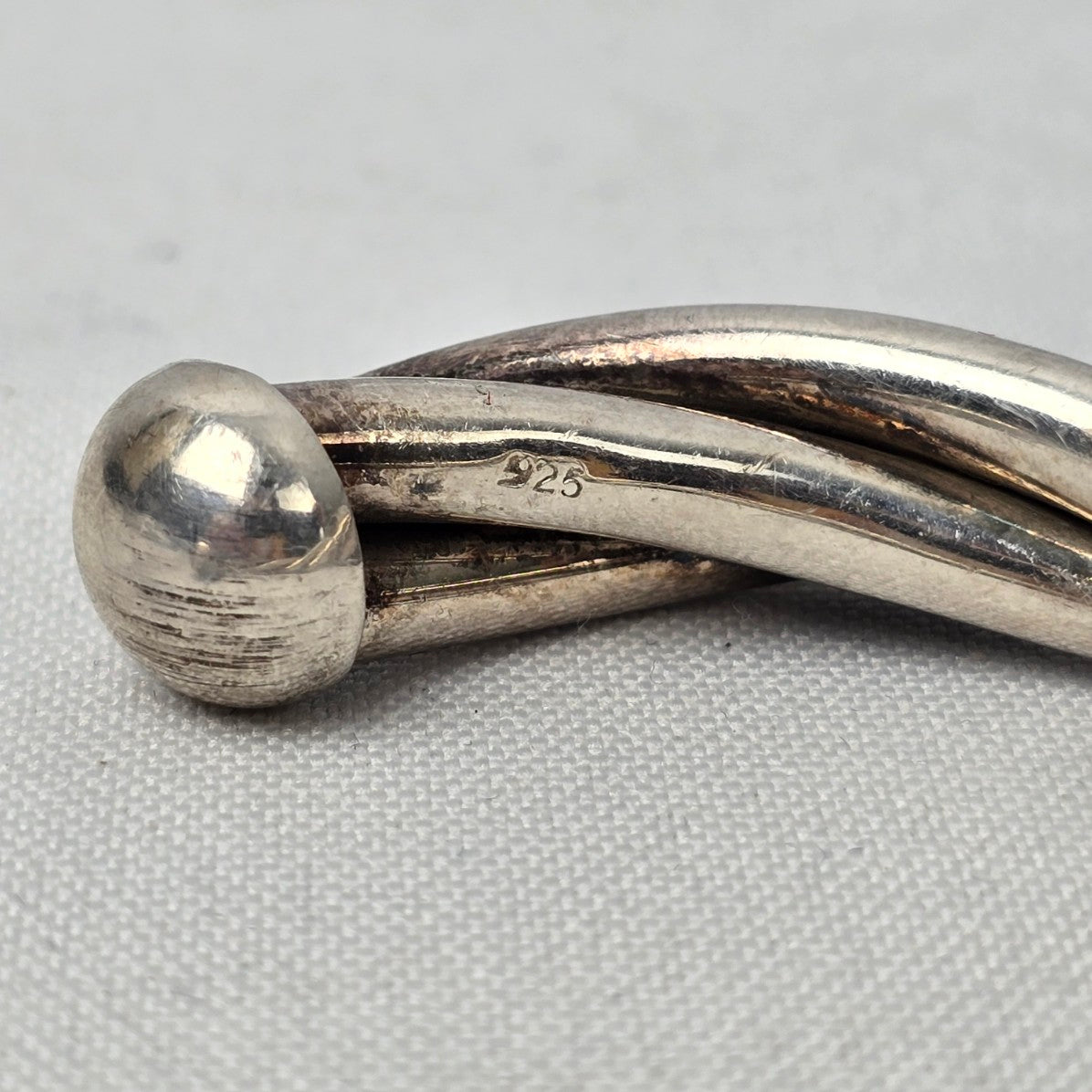 925 Sterling Silver Twisted Heavy Cuff Bracelet