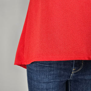 Jules & Leopold Red Crystal Flower Detail Sleeveless Blouse Top Size M
