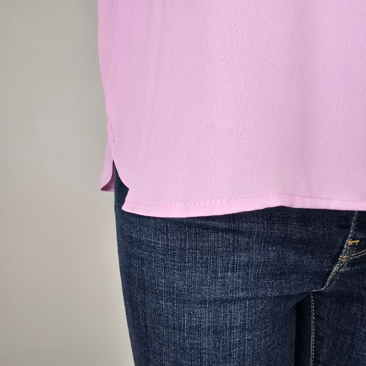 Ann Taylor Lavender Purple Short Sleeve Blouse Size L