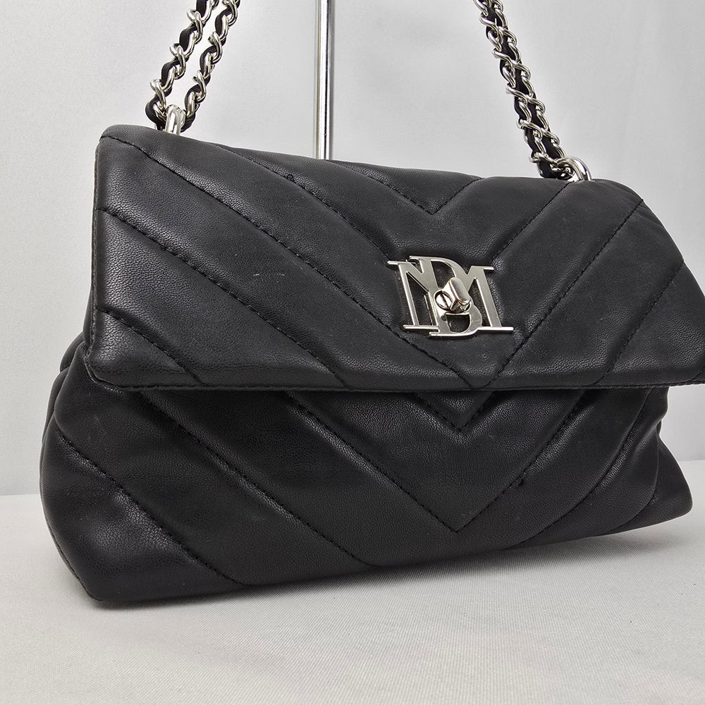 Badgley Mischka Black Quilted Shoulder Purse