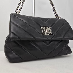 Badgley Mischka Black Quilted Shoulder Purse