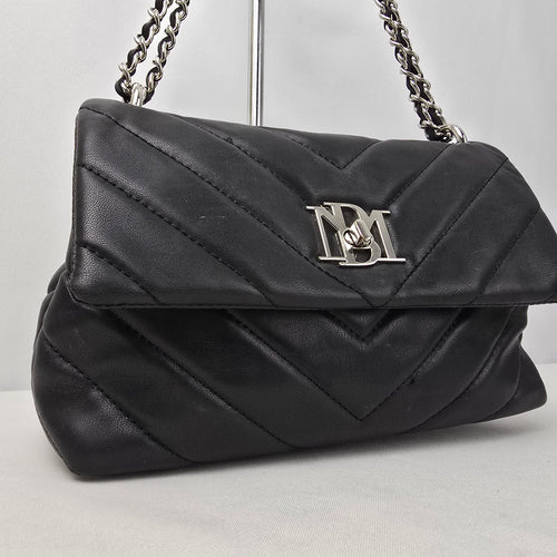 Badgley Mischka Black Quilted Shoulder Purse