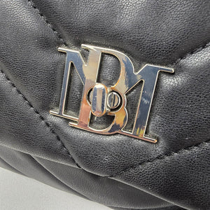 Badgley Mischka Black Quilted Shoulder Purse
