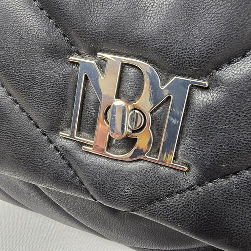 Badgley Mischka Black Quilted Shoulder Purse