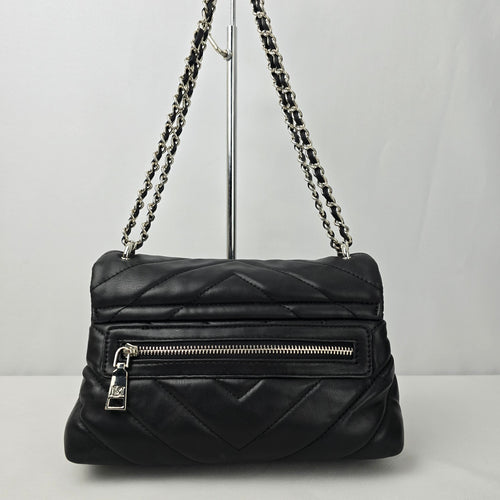 Badgley Mischka Black Quilted Shoulder Purse