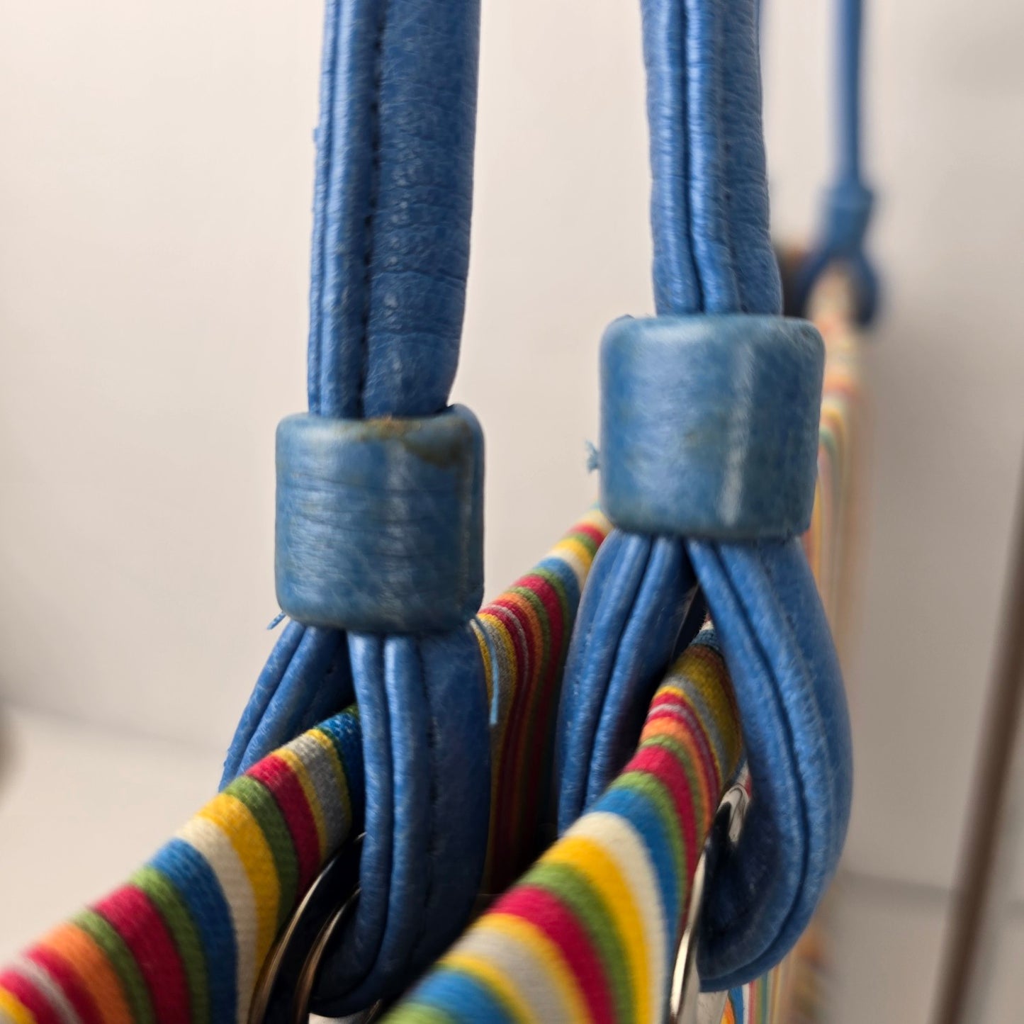 Sag Harbor Blue Stripped Shoulder Purse