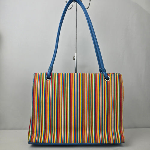 Sag Harbor Blue Stripped Shoulder Purse
