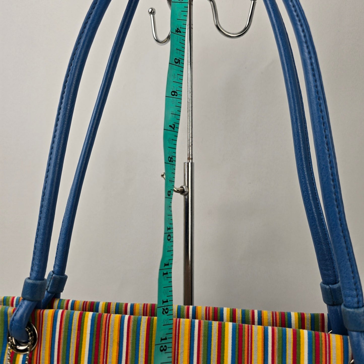 Sag Harbor Blue Stripped Shoulder Purse