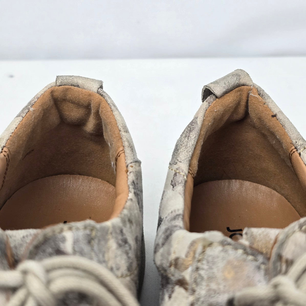Josef Seibel Grey Floral Leather Lace Up Sneakers Size 9