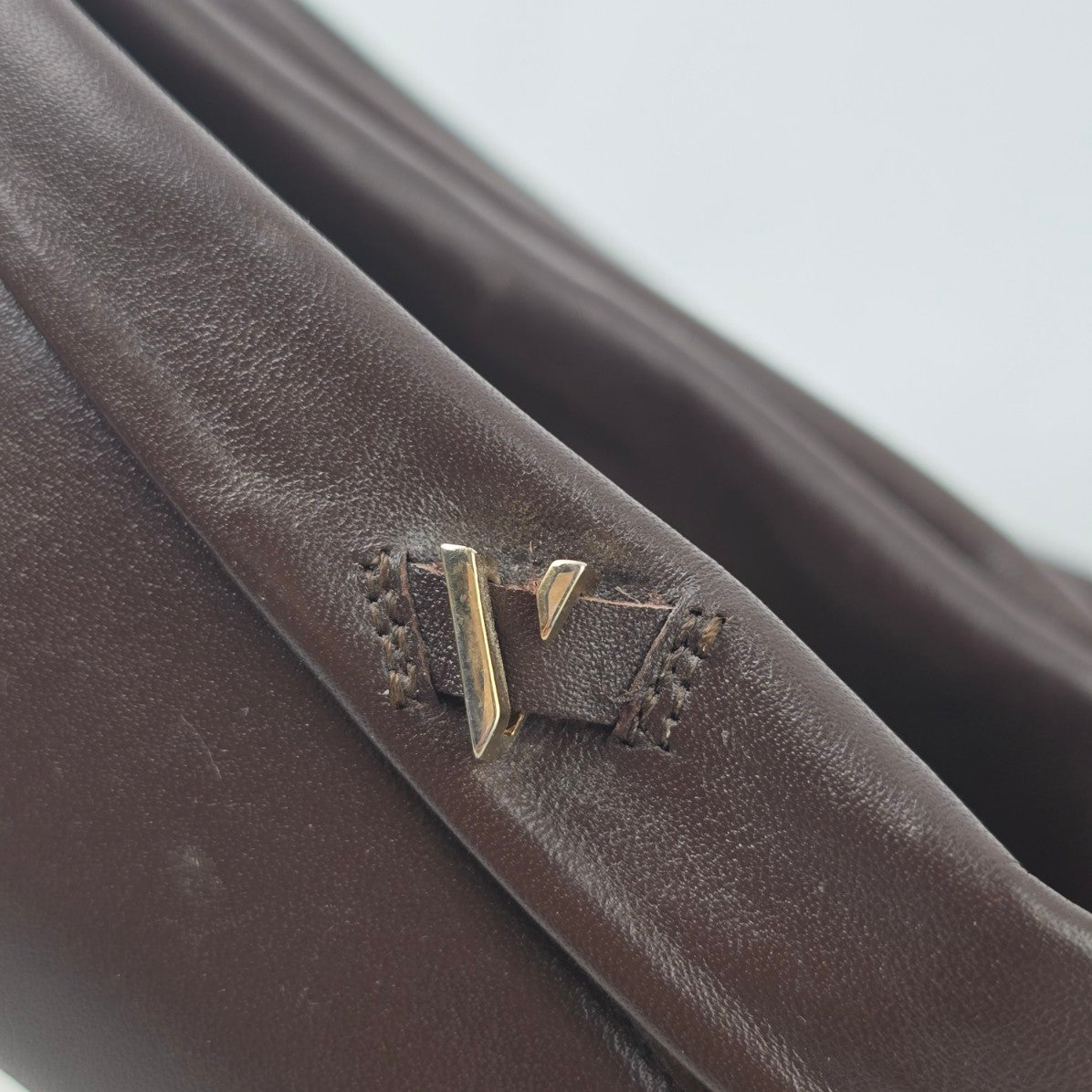 Velika Brown Leather Peep Toe Heeled Shoes Size 7