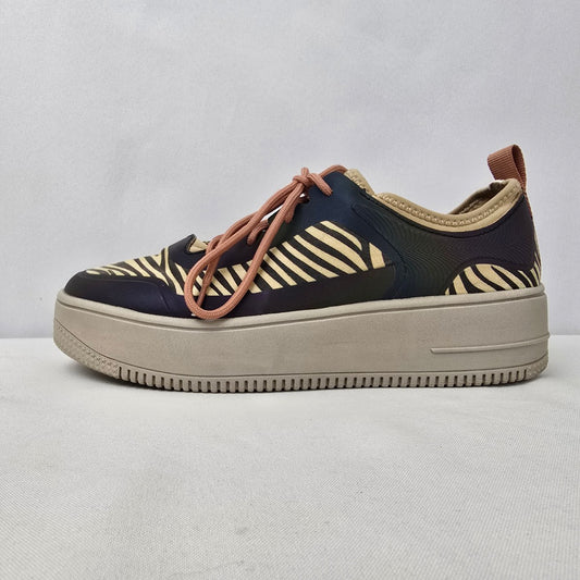 Camila's Zebra Print Lace Up Sneakers Size 8