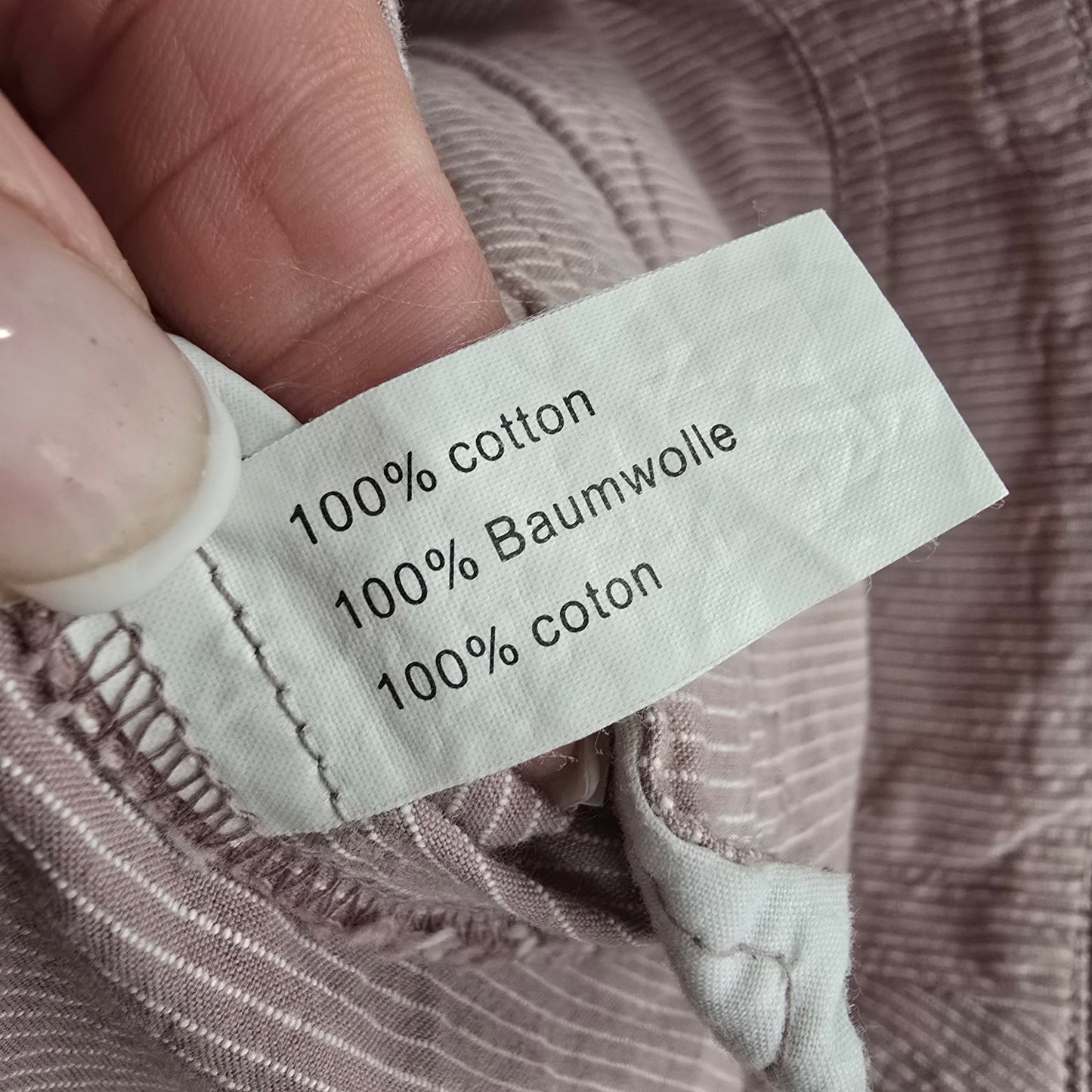 Sandwich Brown Pi Stripe Cotton Button Up Jacket Size 42/12