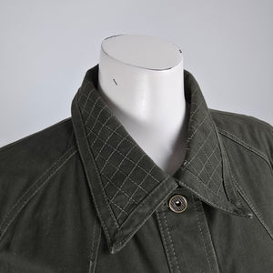 FDJ French Dressing Green Cotton Button Up Light Jacket Size M