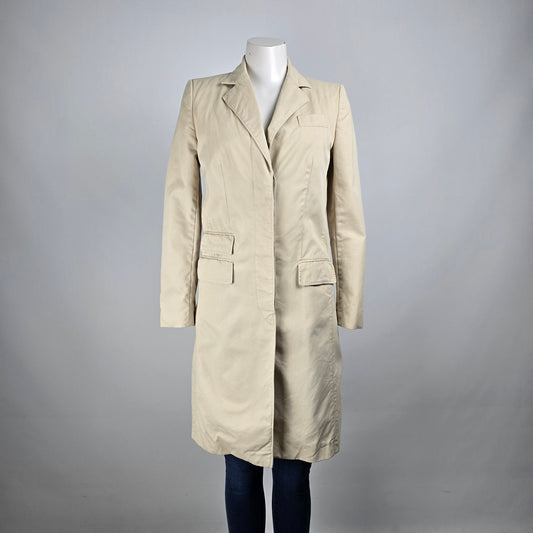 Stella McCartney Cream Cotton Pea Coat Size 10