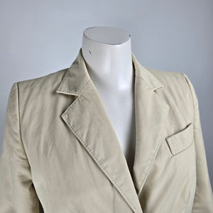 Stella McCartney Cream Cotton Pea Coat Size 10