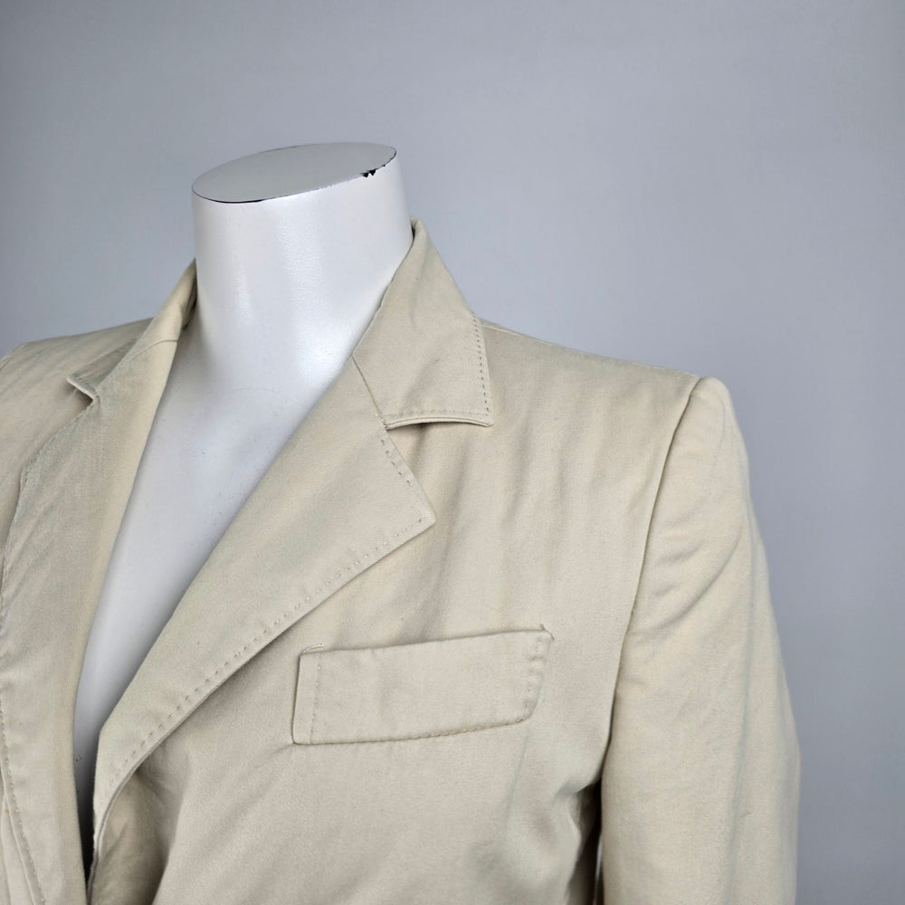 Stella McCartney Cream Cotton Pea Coat Size 10