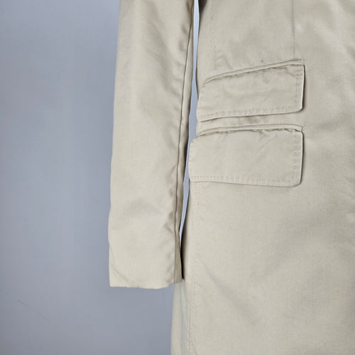 Stella McCartney Cream Cotton Pea Coat Size 10