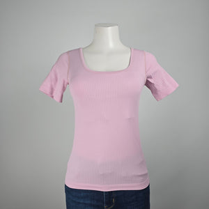 Lululemon Ebb to Street Short-Sleeve Pink Shirt Size 8